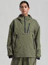 Gsou Snow Damen-Pullover-Anorak, strapazierfähig, Bergflauschig, Baggy-Schneejacke