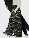 Funktionelle Damen-Streetwear-Cargohose mit Gürtel und mehreren Taschen, Baggy-Schneehose