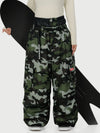Funktionelle Damen-Streetwear-Cargohose mit Gürtel und mehreren Taschen, Baggy-Schneehose