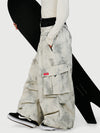 Funktionelle Damen-Streetwear-Cargohose mit Gürtel und mehreren Taschen, Baggy-Schneehose