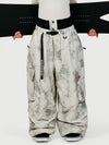 Funktionelle Damen-Streetwear-Cargohose mit Gürtel und mehreren Taschen, Baggy-Schneehose