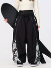 Damen Hyper Flux Color Graffiti Panel Reflective Line Jogger Baggy Snow Pants
