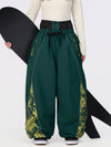 Damen Hyper Flux Color Graffiti Panel Reflective Line Jogger Baggy Snow Pants