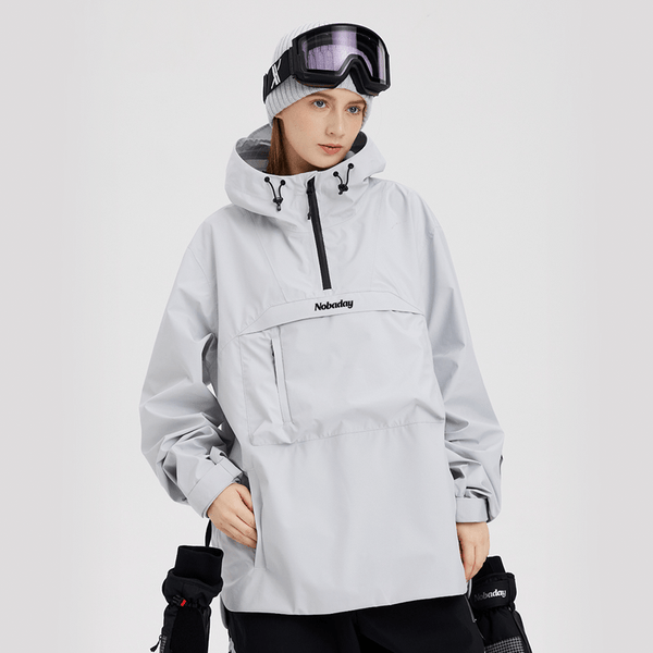 Nobaday Dawn Damen-Windbreaker-Anorak mit großer Tasche, Snowboardjacke