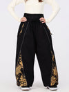 Damen Hyper Flux Color Graffiti Panel Reflective Line Jogger Baggy Snow Pants