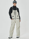 Damen Mountain Freerider Swag Cargo Snowboard Bib Overalls Baggy Snow Pants