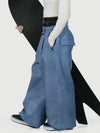 Urban Vibe Damen-Arbeitskleidungs-inspirierte, nietenverzierte, weite OG Baggy Schneehose