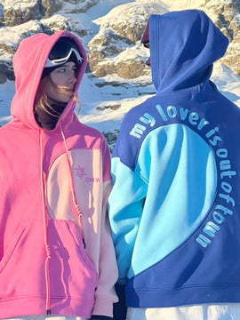 Snowall Damen Unisex Paare Schneemond Schnee Hoodie