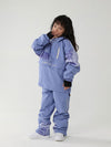 Kinder Air Pose Cargo-Schneeanzug mit Blumenmuster – wasserdichte Ski- und Snowboardjacke mit passender Hose