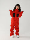 Kinder Air Pose Winter Warrior Einteiler-Schneeanzug im Blockdesign