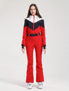 Gsou Snow Retro Color-Blocking Flare Skianzug für Damen