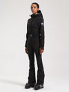Gsou Snow Classic Damen-Skianzug mit Gürtel und ausgestelltem Bein
