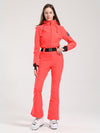 Gsou Snow Classic Flare Skianzug für Damen mit Gürtel