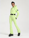Gsou Snow Classic Damen-Skianzug mit Gürtel und ausgestelltem Bein