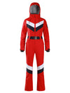 Gsou Snow Retro V-Streifen-Skianzug für Damen