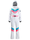 Gsou Snow Retro V-Streifen-Skianzug für Damen