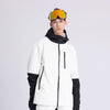 Cosone Damen Winterjacke mit Reißverschluss und Farbblock-Design, Windbreaker, Schneejacke