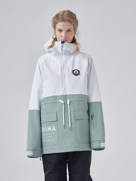 RAWRWAR Winter Infinity Colorblock Parka Schneejacke für Damen