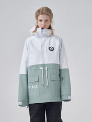 RAWRWAR Winter Infinity Colorblock Parka Schneejacke für Damen
