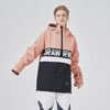 RAWRWAR Powershot Cargo Damen-Schneejacke mit halbem Reißverschluss und abnehmbarem Saum