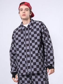RAWRWAR Schachbrett-Snowboardjacke für Herren