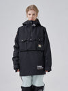 RAWRWAR Damen-Skijacke mit 3 Cargo-Taschen und halbem Reißverschluss