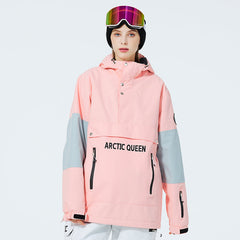 Damen Mountain Challenger Half-Zip Anorak-Schneejacke
