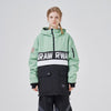 RAWRWAR Powershot Cargo Herren-Schneejacke mit halbem Reißverschluss und abnehmbarem Saum
