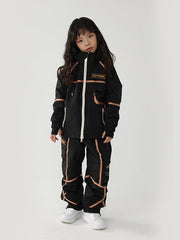 Kinder Air Pose Mountain Breaker Cargo-Schneeanzug mit Streifen – Skijacke und Hose