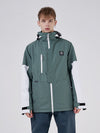 RAWRWAR Damen-Winterparka mit Farbblockärmeln und Powder Space-Design