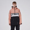 RAWRWAR Powershot Cargo Herren-Schneejacke mit halbem Reißverschluss und abnehmbarem Saum