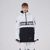 RAWRWAR Powershot Cargo Damen-Schneejacke mit halbem Reißverschluss und abnehmbarem Saum