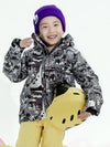 Mädchen-Winter-Schneejacke von Vector, farbenfroh und isoliert