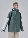 RAWRWAR Herren-Winterparka mit Farbblockärmeln und Powder Space-Design