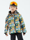Mädchen-Winter-Schneejacke von Vector, farbenfroh und isoliert