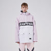 RAWRWAR Powershot Cargo Damen-Schneejacke mit halbem Reißverschluss und abnehmbarem Saum