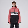 RAWRWAR Powershot Cargo Herren-Schneejacke mit halbem Reißverschluss und abnehmbarem Saum