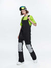 Damen High Experience Color Block Taillengürtel Snowboardhose Ski Latzhose