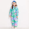 Blue Magic wasserdichter, farbenfroher Einteiler-Overall für Kinder, Skianzug, Winteroverall