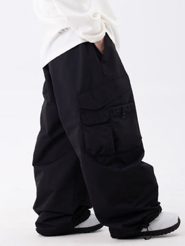 Wild Soul Steeze ParkRider Damen-Skihose mit mehreren Taschen, Utility-Schneehose, Baggy-Schneehose