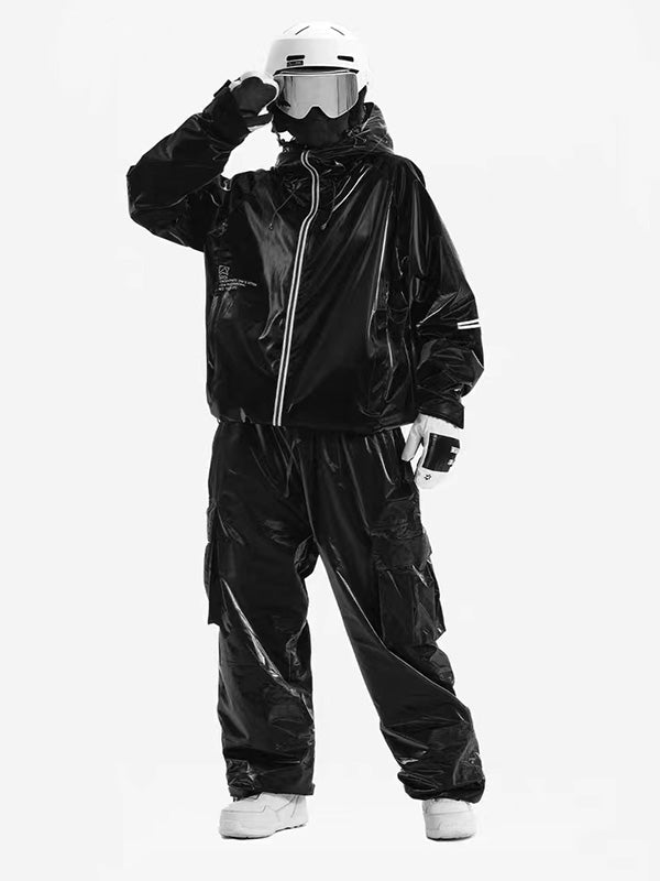 Mountain Beast Damen-Schneeanzug-Sets aus schwarzem Graphen-Material (3 Lagen)