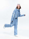 Damen High Experience Checkerboard Sleeve Urban Style Einteiler Snowboardanzug